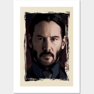 john wick painting effect Posters and Art